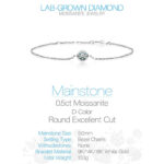 0.5ct Round Cut Moissanite Bracelet