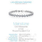 3.0mm Round Cut Moissanite Bracelet