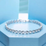 4.0mm Round Cut Moissanite Bracelet