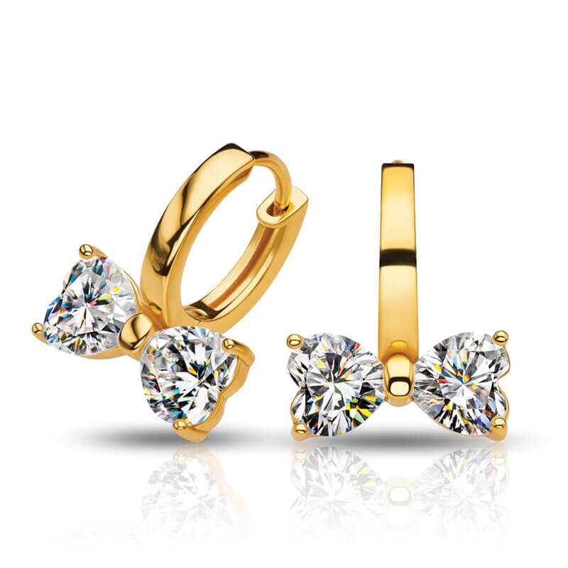 4.0ct Bow Moissanite Earrings