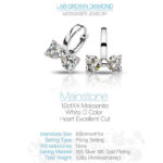 4.0ct Bow Moissanite Earring