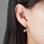 4.0ct Bow Moissanite Earring