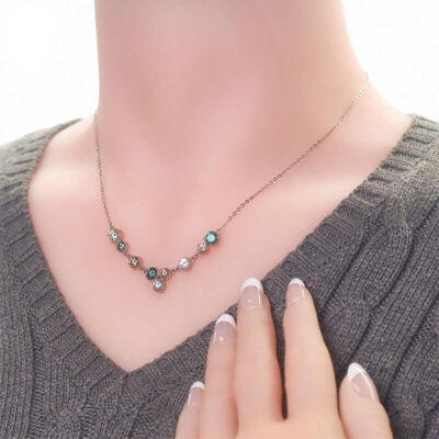 3.6ct Multi Gem Moissanite Necklace