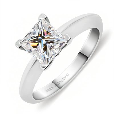 1.2ct Princess Moissanite Ring