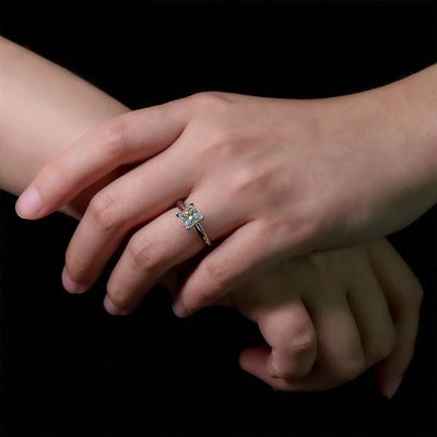 1.2ct Princess Moissanite Ring