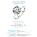 4.0ct Moissanite Engagement Ring