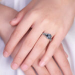 2.0ct Moissanite Black Ring