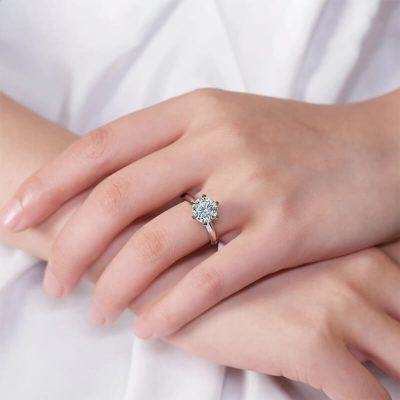 Moissanite Engagement Ring