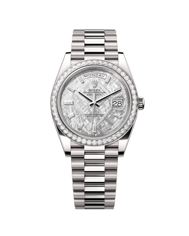 Rolex Day Date 40mm White Gold Diamond Bezel President Bracelet m228349rbr 0040