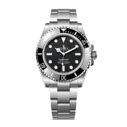 Rolex Submariner 124060-0001 41mm black dial white background front view