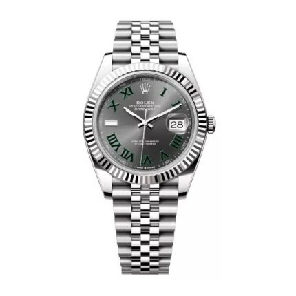 Rolex Datejust 126234 gray roman dial 41mm fluted bezel Jubilee bracelet