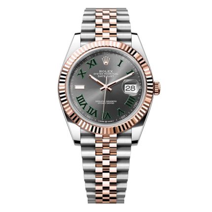 Rolex Datejust 126331 slate Wimbledon dial rose gold bezel