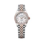 Rolex Lady-Datejust 28mm 279381RBR-0013 Two-Tone Everose Rolesor Diamond Bezel Golden Diamond Paved Dial Jubilee Bracelet