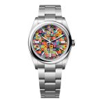 Rolex Oyster Perpetual 126000-0016 36mm Multicolor Dial Stainless Steel Smooth Bezel