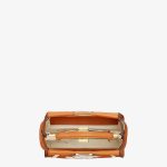 Fendi MINI Embroidered brown leather bag - Image 3