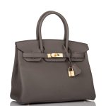 Hermes Etain Togo Birkin 30cm Gold Hardware