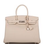 Hermes Craie Epsom Birkin 35cm Palladium Hardware