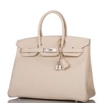 Hermes Craie Epsom Birkin 35cm Palladium Hardware - Image 5