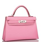 Hermes Bubblegum 5p Epsom Sellier Kelly 20cm Palladium Hardware - Image 5