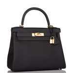Hermes Black Togo Retourne Kelly 28cm Gold Hardware - Image 2